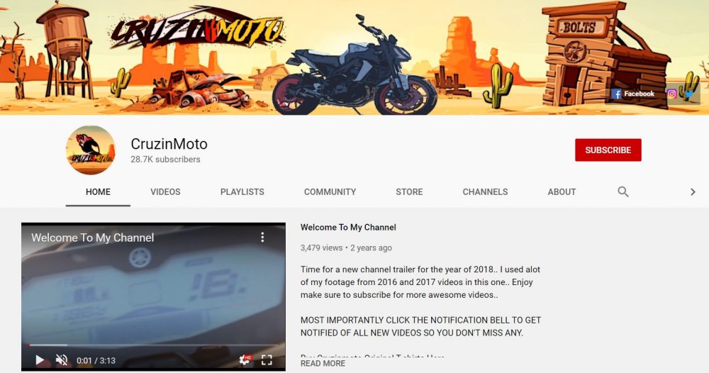 Cruzzin Moto - motorcycle vlogger