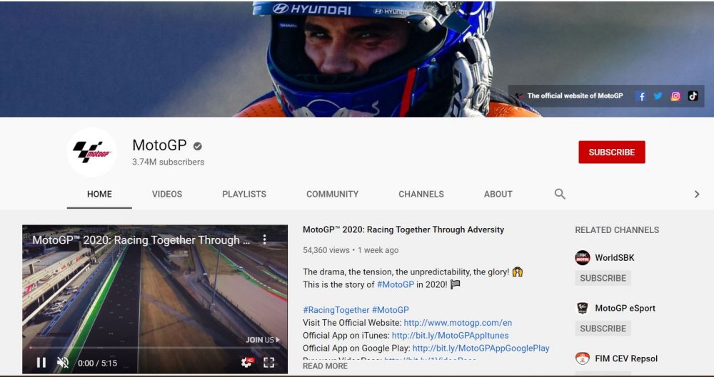 MotoGP - motorcycle vlogger