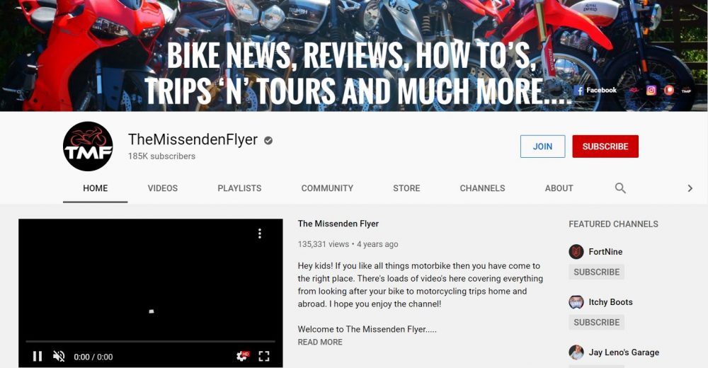 TheMissendenFlyer - motorcycle vlogger